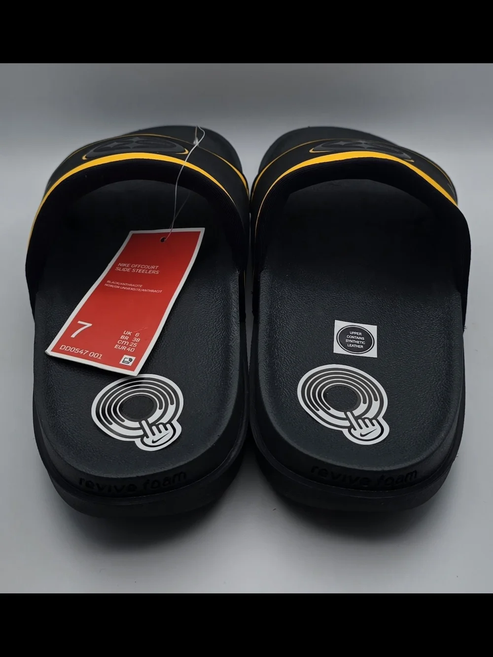 Nike Pittsburgh Steelers Black & Gold Slide Sandals
